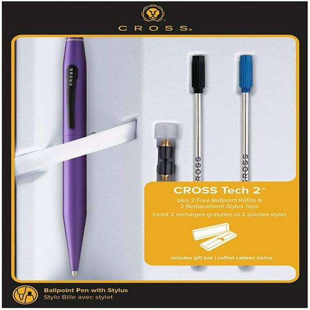 Cross Tech 2 Ballpoint Pen And Stylus Green Barrel with 2 Refills Gift Box 